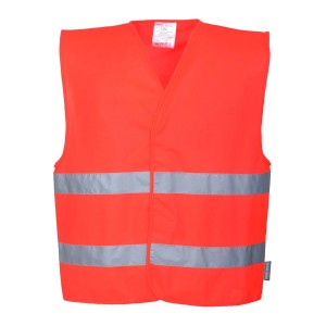 COLETE ALTA VISIBILIDADE VERMELHO 2/FIT REFL C474